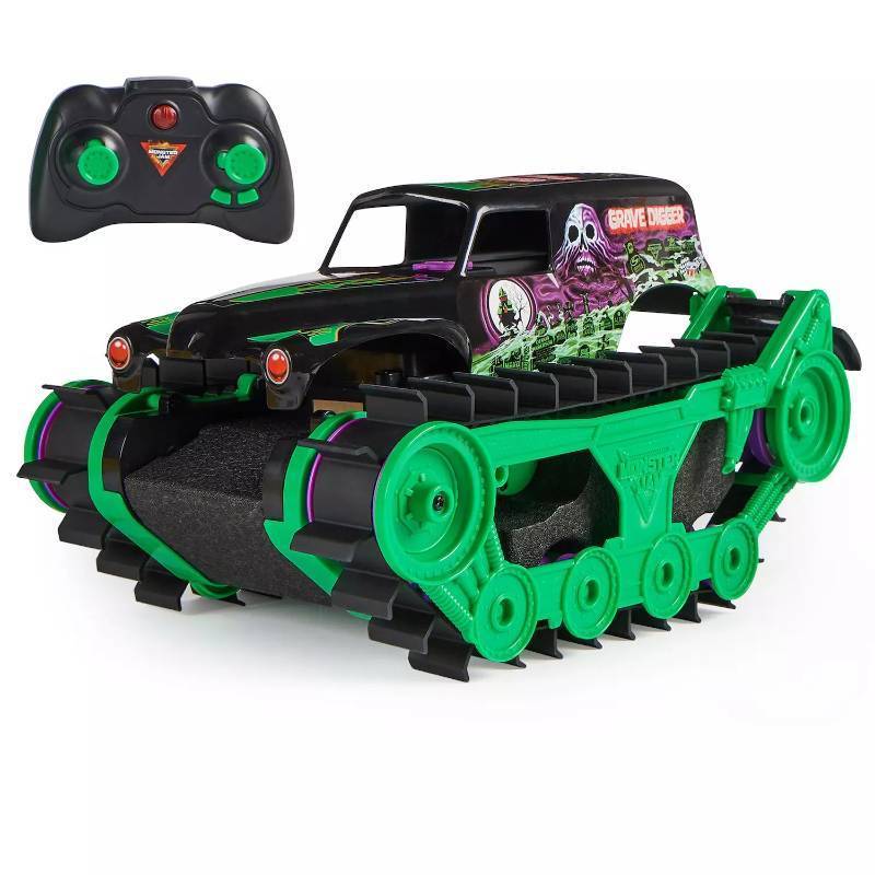 lot 6118 image: Monster Jam Official Grave Digger Trax All-Terrain Remote Control Vehicle