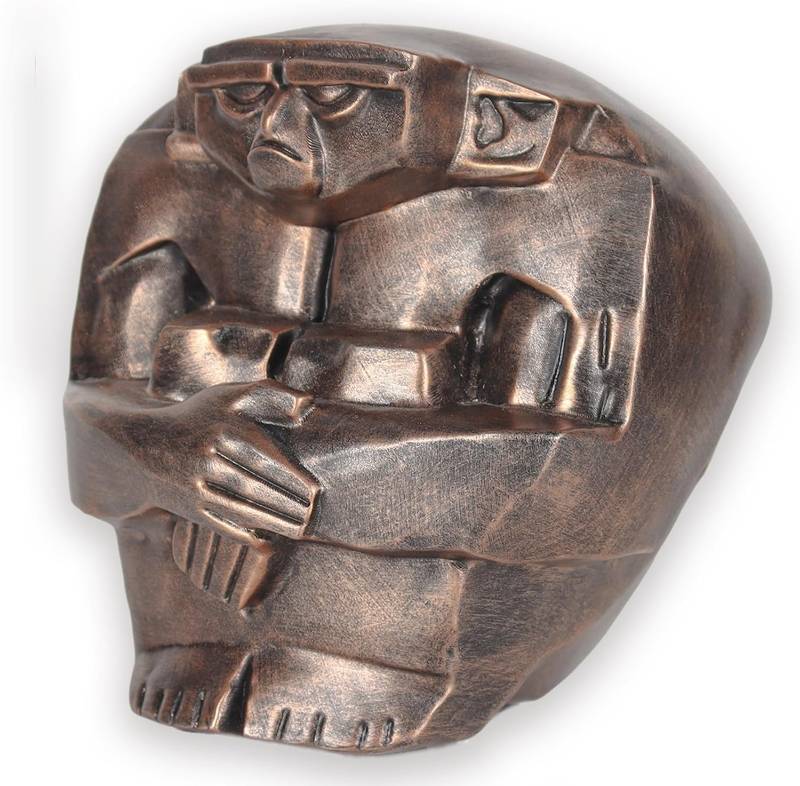 lot 2941 image: Skull Decor for Home Skull Statue for Bookshelf and Desktop