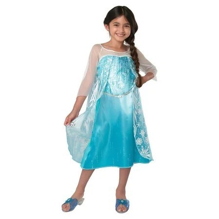 lot 5516 image: Disney Frozen Elsa Classic Blue Satin Dress for Girls Size 4-6X