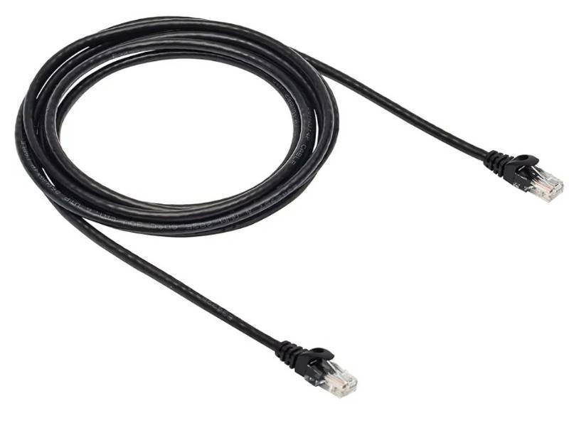 lot 58071 image: Amazon Basics RJ45 Cat 6 Ethernet Patch Cable, 10Gbps High-Speed, 250MHz, Snagless, Gold-Plated Connectors, 10 Foot, Black - Retail $8