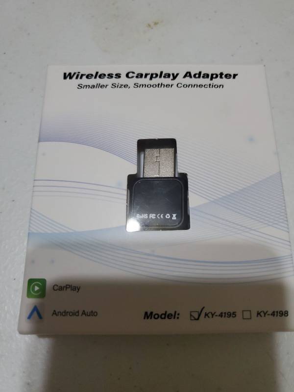 lot 58081 image: Wireless CarPlay Adapter USB Dongle KY-4195 - Retail $25