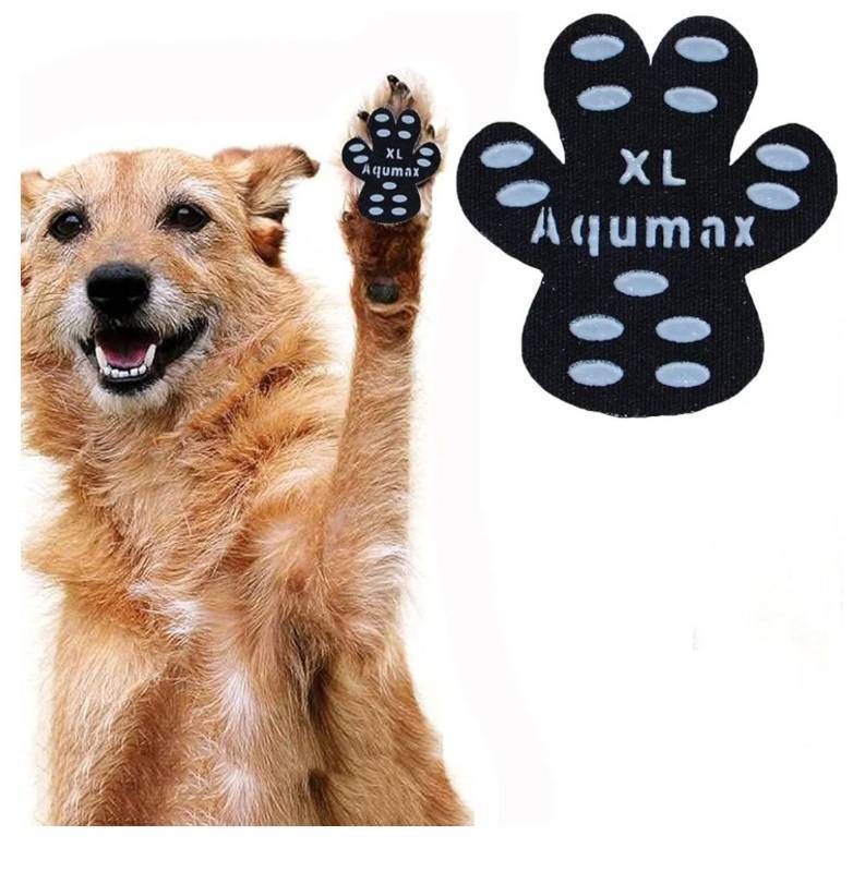 lot 58140 image: Dog Paw Protector Anti-Slip Pads,Toe Grips for Senior Dogs, Paw Grips Traction Pads for Slippery Hardwood Floors, Essentials for Senior Dogs,12 Sets (48 pcs) XL Black missing pieces  - Retail $12