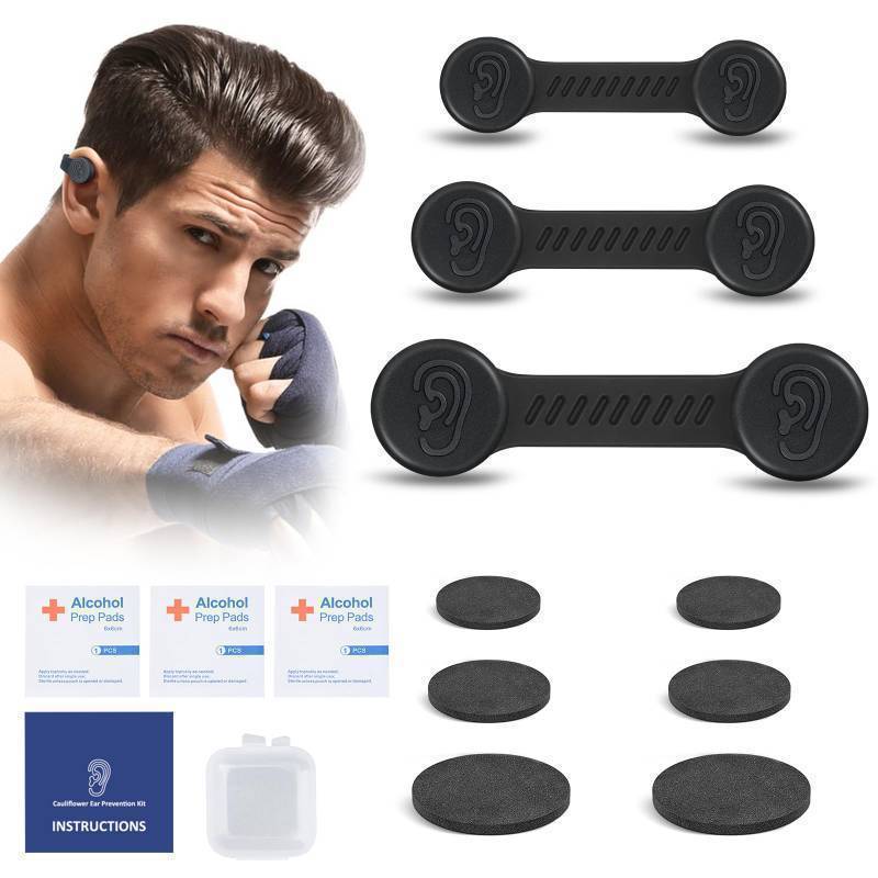 lot 16434 image: 2 Pair, Cauliflower Ear Magnet - Effective Magnets Compression Kit - Prevention & Treatment of Hematomas & Keloid in BJJ, Wrestling, MMA, Grappling, Boxing, Muay Thai, Rugby - Retail $30