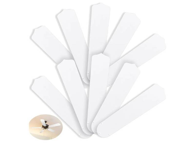 lot 36846 image: 10 Pack 16 12 Replacement Fan Blades for 42 Ceiling Fan Waterproof Weatherproof Blades Replacement for Broken Substitution Replacing Indoor Summer (White) - Retail $52