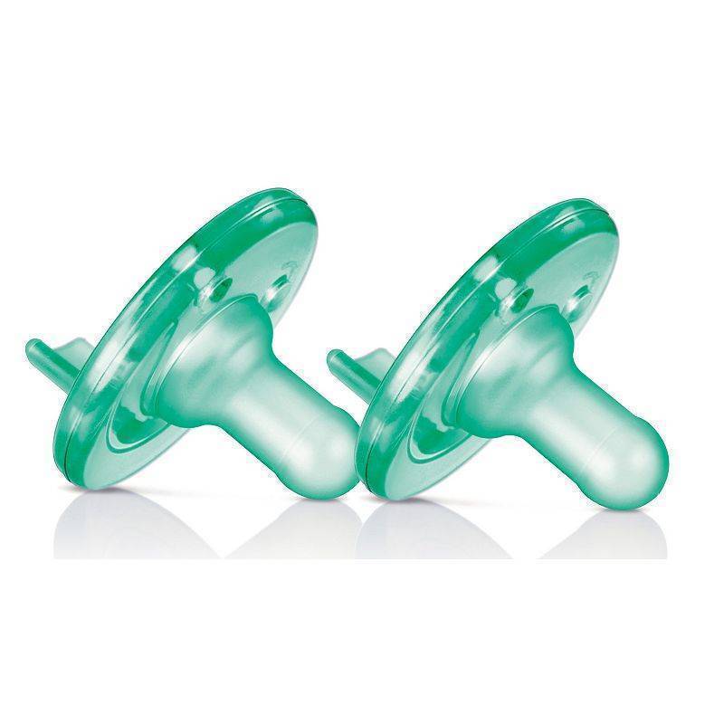lot 57125 image: Philips Avent Soothie - 0-3m - Green - 2pk - Retail $40