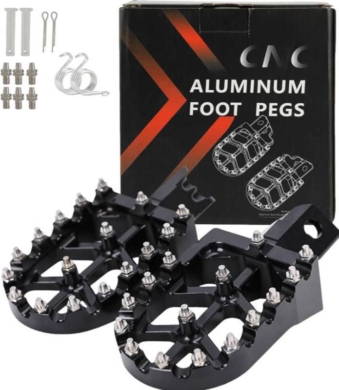 lot 57879 image: Universal Foot Pegs Footpegs Pedals CNC Aluminum Foot Rests for CRF70 XR70 CRF110 XR110 XR50 CRF50 pit bike and most Chinese pit bike Stomp Demon X WPB Orion M2R Black - Retail $32