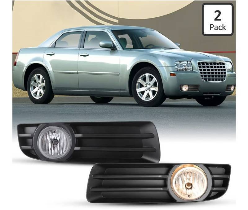 lot 58011 image: Fog Lights Lamps Assembly For 2005 2006 2007 2008 2009 2010 Chrysler 300 Driver Passenger Replacement 1 Pair - Retail $57