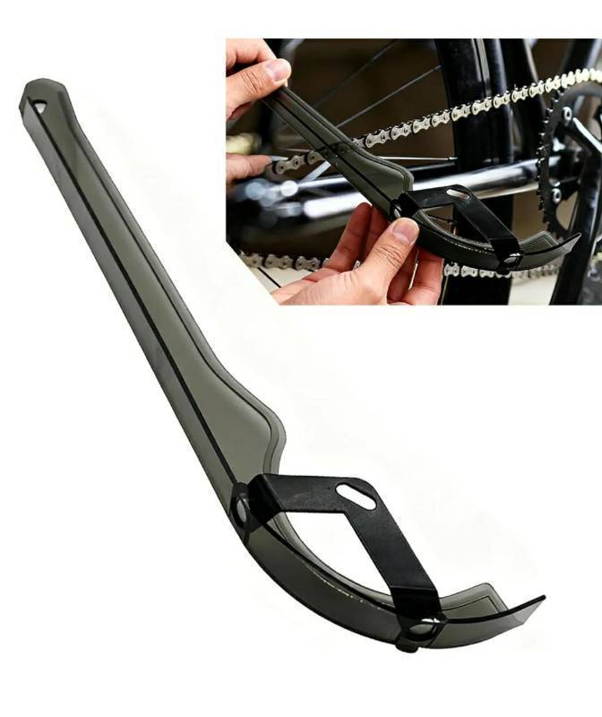 lot 17462 image: Bike Chain Guard - PP Protective Cover for RoadMountainFolding Bikes, Ideal for Chain Protection During Daily Riding & Bike ModificationReplacement - Retail $15