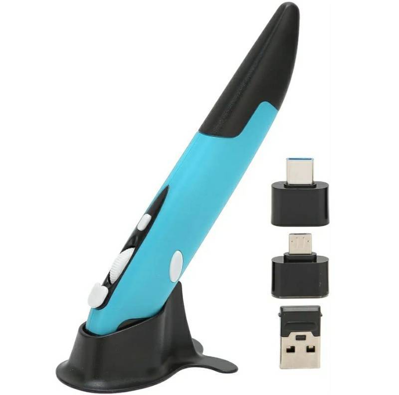 lot 17499 image: Wireless Optical Pocket Mouse Pen, Portable Mini Air Mouse with Low Voltage Alarm, 80012001600 DPI Adjustable, Ergonomic Design for PC Laptop Notebook Computer - Retail $15