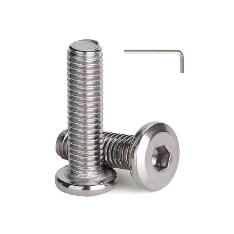 lot 27909 image: 516-18 x 3 (5 Pack) Flat Head Hex Socket Cap Screws Bolts, 304 Stainless Steel 18-8, Hex Drive, Bright Finish, Fully Machine Thread - Retail $10