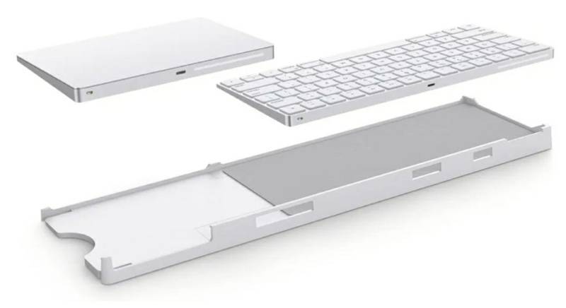 lot 27937 image: Stand Compatible with Apple Magic Wireless Keyboard and Apple Magic Trackpad (Apple Keyboard & Trackpad are not Included) - Retail $36