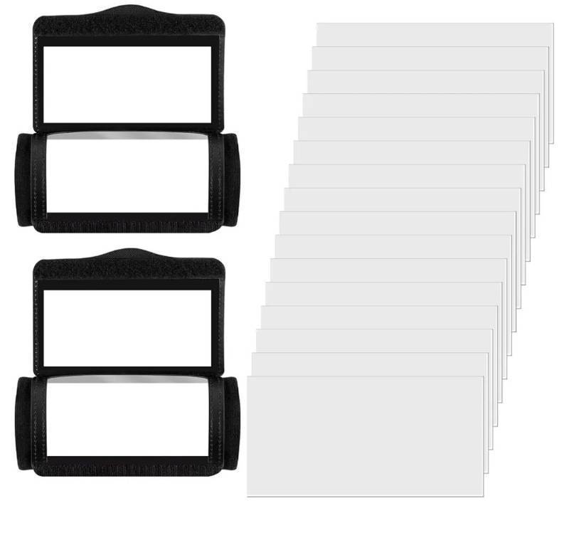 lot 37965 image: Teling 100PCS Playbook Football Insert QB Wristband Coaching Armband Play Sheet Softball Wristband Playbook Wrist Play Card Sign Wristband Insert for Youth Adult, Without Wrist Strap - Retail $9