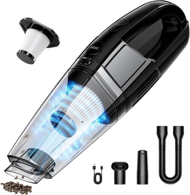 lot 38303 image: BSRCO Handheld Vacuum Cordless, 30 Min Runtime & USB-C, 8 - Retail $89