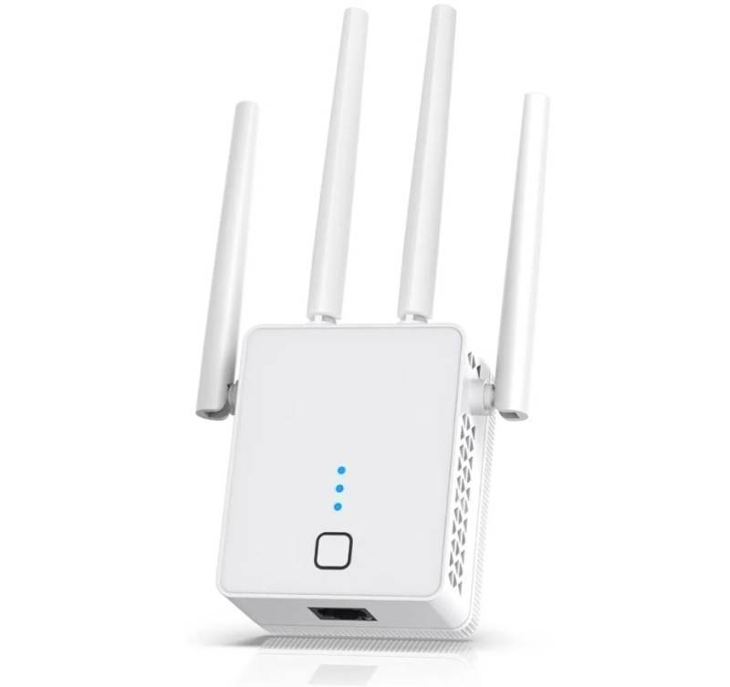 lot 63290 image: WiFi Extender, 2026 Fastest WiFi Booster 1200Mbps Dual Band (5GHz2.4GHz) WiFi Extenders Signal Booster for Home, WiFi Repeater with Ethernet Port Covers up to 15999sq.ft and 105 Devices - Retail $46