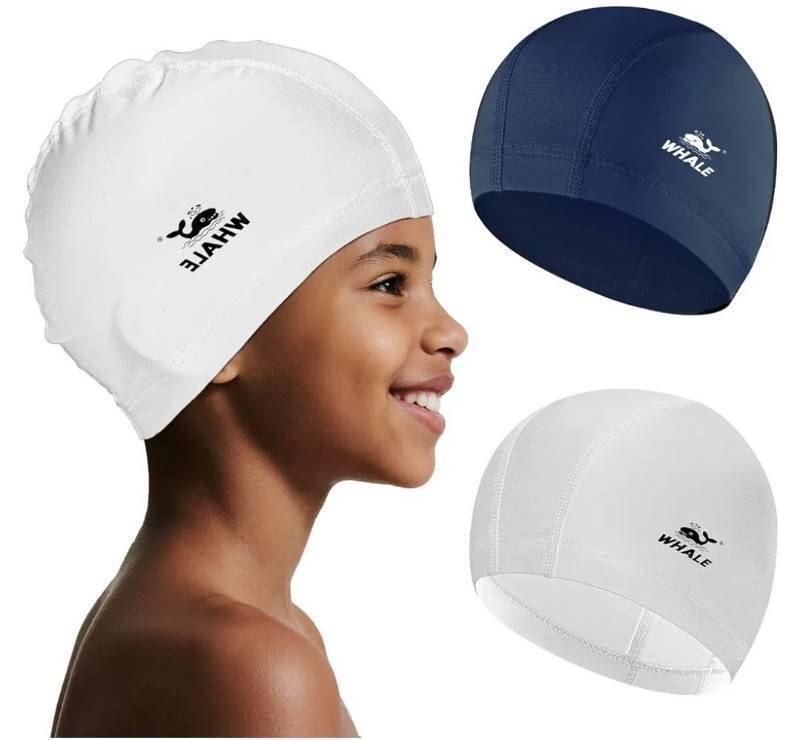 lot 63383 image: Kids Swim Cap Satin Lined Swim Cap Suitable for Boys and Girls Aged 6-14 Years��2pcs�� - Retail $16