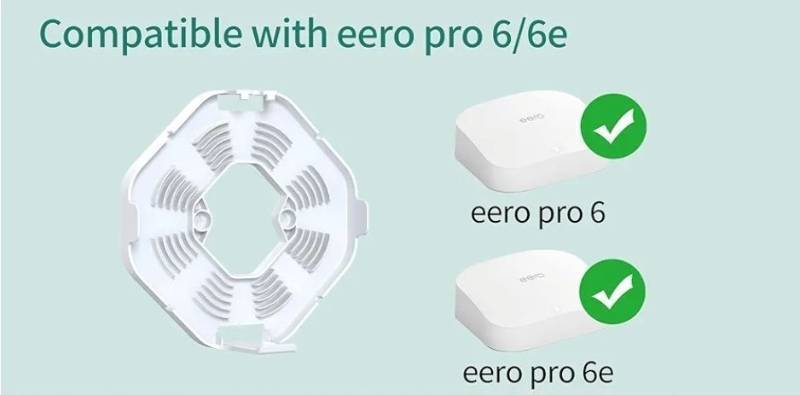lot 63489 image: HomeMount Made for eero Pro 66e Wall Mount - Secure & Sleek Cable Management, Compatible with eero Pro 66e, Durable ABS Material, Easy Installation - Retail $16
