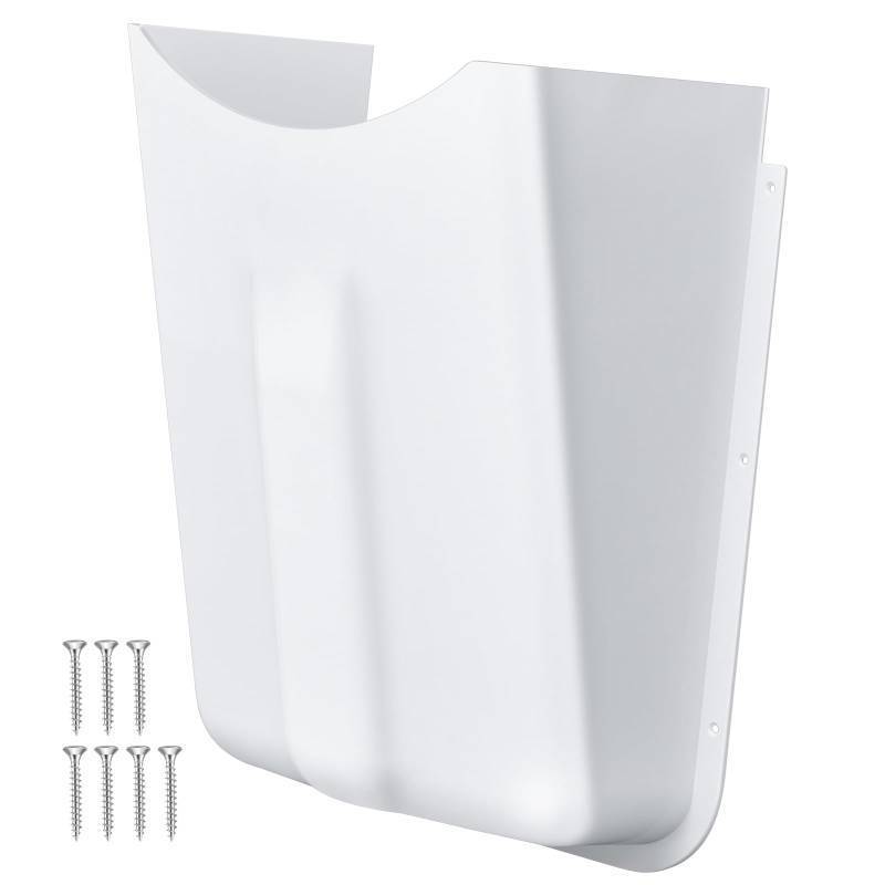 lot 63852 image: 1 Pcs Lavatory Protector, White ABS Lavatory Shroud Bathroom Cover for Sink with 7 Flat Head Self Tapping Screws for Concealing Pipes Under Sink for Easy Installation Fits Standard Basin - Retail $149