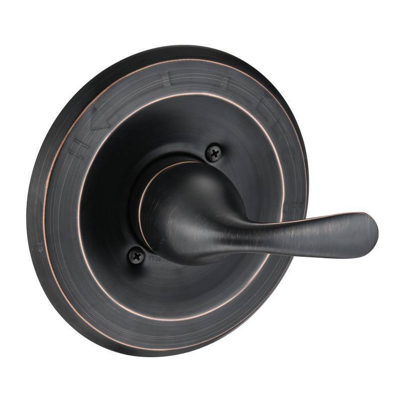 lot 63938 image: Shower Trim Kit Compatible with 1314 Series, Shower Cover Plate with Handle, Oil Rubbed Bronze(Valve& Catridge Not Inclued) - Retail $50