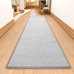 lot 58945 image: Runner Rug with Non Slip Rubber Backing, Washable Soft Floor Carpet for Kitchen, Hallway, Entryway Indoor, Bedroom, Laundry, Low Pile Area Rugs, Solid color with Pointillism style, 210 ft GREY - Retail $58