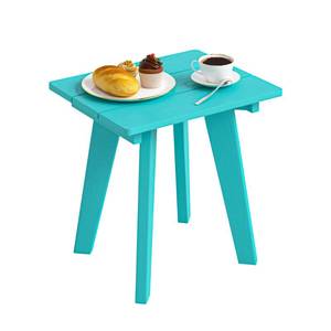lot 58946 image: Outdoor Side Table,Small Outdoor Table for Patio, Aruba Blue - Retail $40