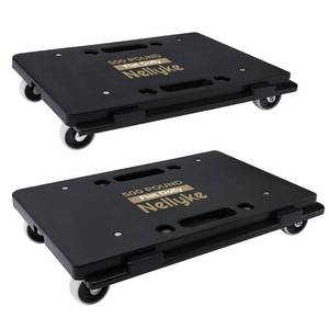 lot 58967 image: Furniture Dolly, 2 Pack Small Flat Moving Dolly, Furniture Movers with 4 Wheels, 500Lbs Capacity, Connectable and Portable Dollies for Heavy Appliance, Black - Retail $46