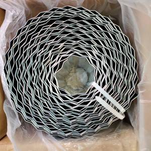 lot 58983 image: Galvanized Steel Garden Landscape Edging Roll, 60FT x 8 Silver - Retail $66