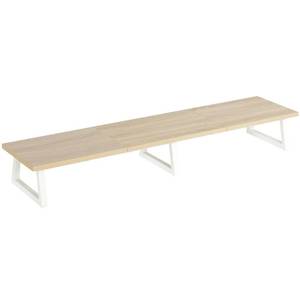 lot 58993 image: 42 inch Large Dual Monitor Riser, Desk Organizer Stand for TV Laptop - Retail $44