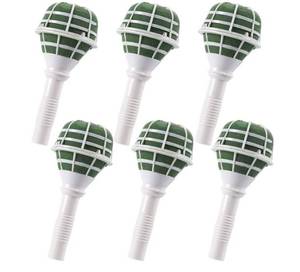 lot 59003 image: 6-Pack Foam Bouquet Holders, Ideal for Fresh Flowers, Wedding Decor, Floral Arrangements, and Gardening Projects, Wet Foam with Sturdy White Handheld Design (3.2x7x3.2 in) - Retail $16