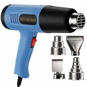 lot 59006 image: Heat Gun 900W, Dual Temp 572°F1112°F Hot Air Gun with 4 Nozzles for DIY - Retail $14