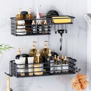 lot 59011 image: Shower Caddy Suction Cup, 2 Pack Suction Shower Shelf With Hooks - Retail $25
