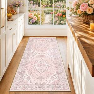 lot 59012 image: Washable Area Rug, Runner 2x6, Pink - Retail $30