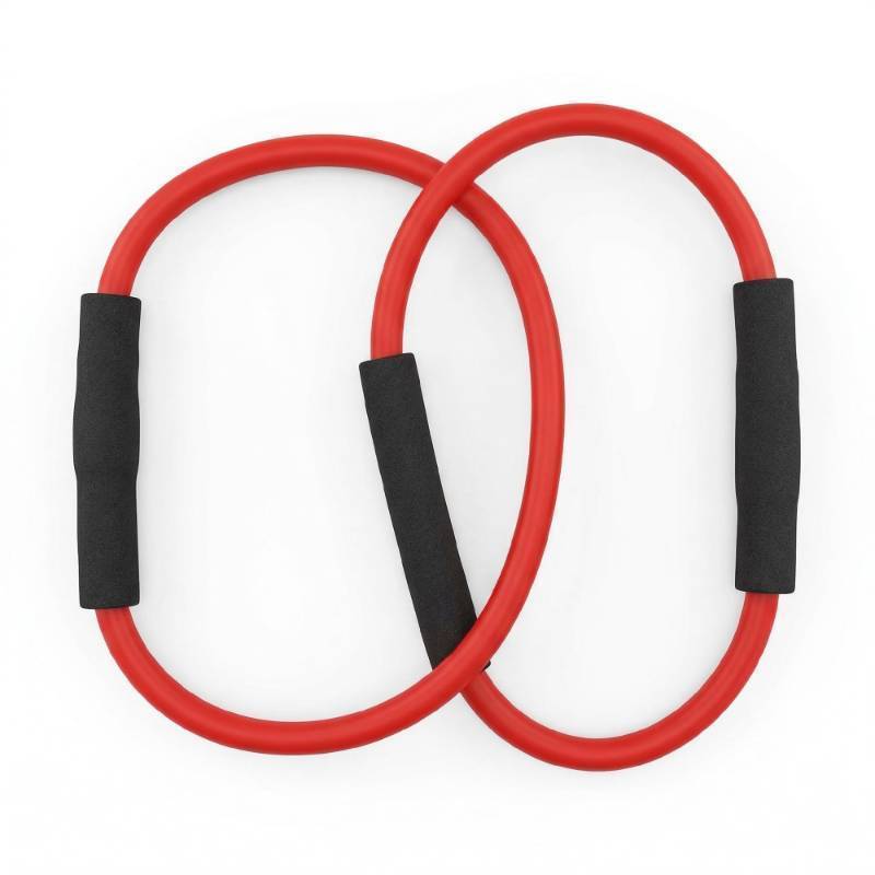 lot 17633 image: Built For Prime Barre Double Tube �� Studio Resistance Band for Barre, Pilates & Core Sculpting (RedBlack) - Retail $13
