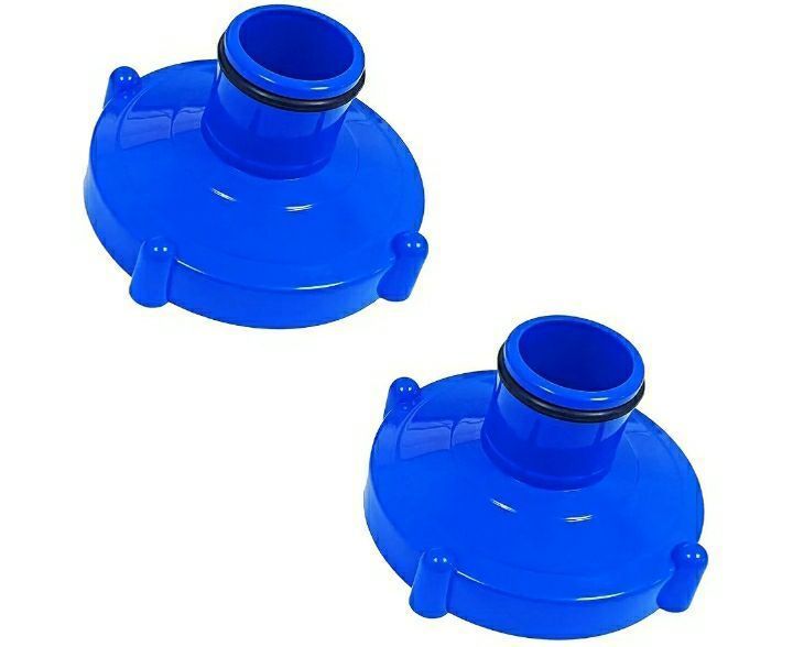 lot 27766 image: 2 Pcs Pool Hose Adapter Replacement, Pool Skimmer Vacuum Hose Adapter, Above Ground Pools Hoses Connector Replacement for 32mm Connection 80mm Screw Pools System Maintenance. MANY VISIBLE SCRATCHES ON THE BOTTOMS. - Retail $13
