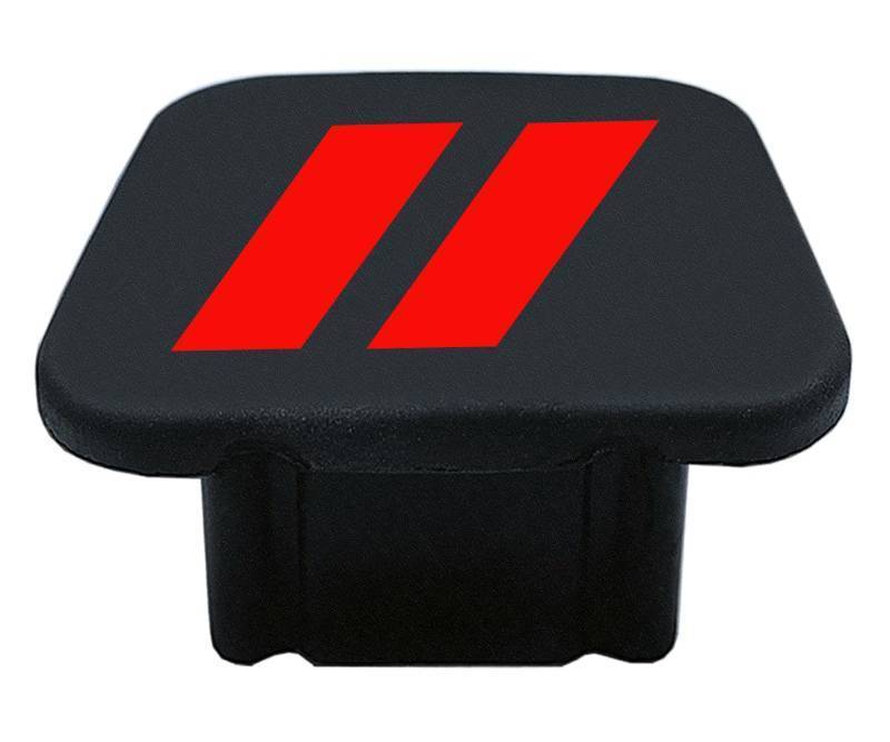 lot 28240 image: 2 Inch Trailer Hitch Tube Cover Plug Cap, Rubber Receiver Tube Hitch Plug Compatible with Dodge Car Accessories. (Red A) - Retail $15