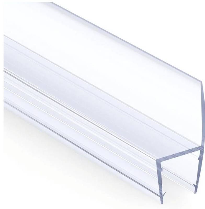 lot 46181 image: 5 PCS Shower Door Side Seal Strip for 12 Inch Glass - 15.75 Inches x 5, 5 Sections Segmented Shower Installation Kit, Frameless Glass Door Seal Strip - Retail $17
