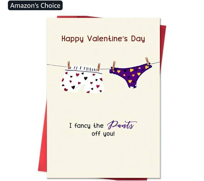 lot 46603 image: Funny Valentines Day Card for Husband, Romantic Valentines Day Cards Gifts for Him, Mens Valentines Day Gift