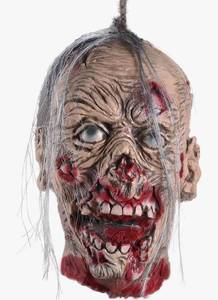 lot 64064 image: Zombie Head Prop Halloween Decoration Realistic Scary Haunted House DecorZombie Head Prop Realistic Scary Halloween Decoration Bloody Decapitated Head with Hair Horror Haunted House Props - Retail $22