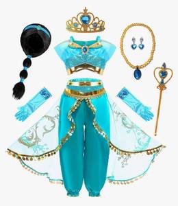 lot 64086 image: Arabian Princess Fancy Costume for Girls Halloween Dress Up(130) - Retail $30