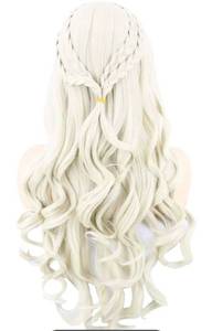 lot 64088 image: Women Wigs Beige Long Curly Wavy Cosplay Halloween Costume Party Wigs - Retail $21