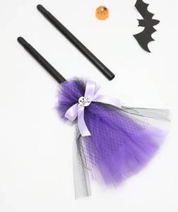 lot 64166 image: Halloween Witch Witch Broom Retractable Witch for Halloween Cosplay Props Party Witches, Purple - Retail $9