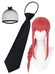 lot 64190 image: Pink Braid Wig for Women & Cosplay Accessories - Convenient Set Includes Adjustable Wig Cap, Tie, Cosplay Wig for Halloween, Costume, Party and Daily Use (Wig2-25) - Retail $21