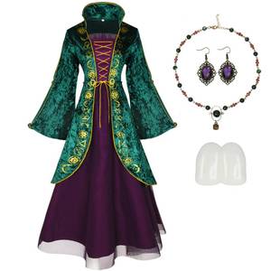 lot 64192 image: Witch Deluxe Velvet Costume for Women Halloween Costume with Accessories Full Set (XX-Large) - Retail $46