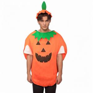 lot 64207 image: Halloween Pumpkin Costume Set for Women Men Family Parent Orange Pumpkin Cosplay Suit Hat Party Clothing Clothes Accessory (Adult Size (For Height 59-71)) - Retail $14