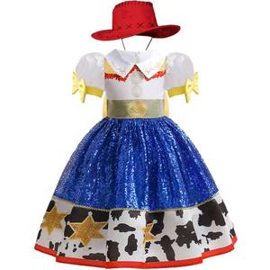 lot 64208 image: Toddler Girls Sequin Cowgirl Dress with Hat, 3-4 Years(Tag 110) - Retail $36