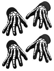 lot 64219 image: Skeleton Gloves Glow in the Dark Touchscreen Warm 2 Pairs - Retail $8