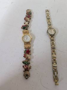 lot 37 image: St. Marin Quartz Watch with Decorative Charm Bracelet Band