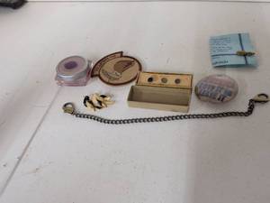 lot 49 image: Lot of Scentsy Cinnamon Bear, Swank Stones, Patriotic Pins, Patches and Accessories
