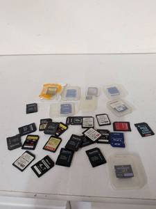 lot 50 image: Memory Card Lot SD microSD CompactFlash xD 30 Cards Adapters