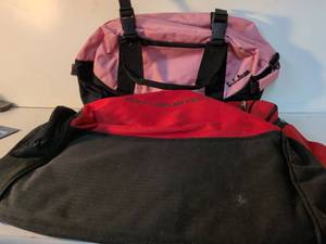 lot 56 image: L.L.Bean Halliburton Duffle Bag Set Pink Red Black