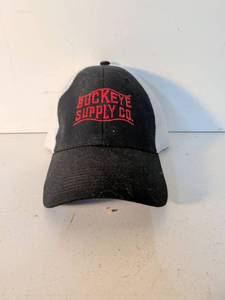 lot 64 image: Buckeye Supply Co. Trucker Hat Black White Mesh Cap